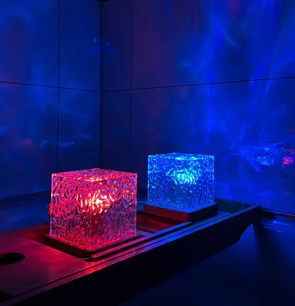 水の波紋プロジェクター付きクリスタルランプ